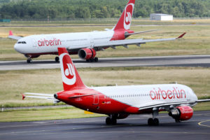 Air Berlin planes landing