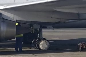 Boeing 737 burst tires