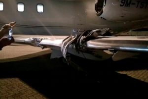 Bombardier Challenger 300 damage