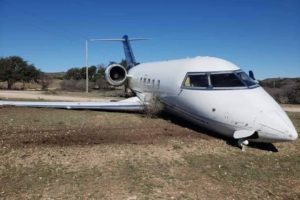 Bombardier Challenger 601 runway excursion