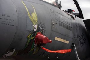 United States Air Force Decorate The Nose Of Their F-15 Eagle For Halloween3